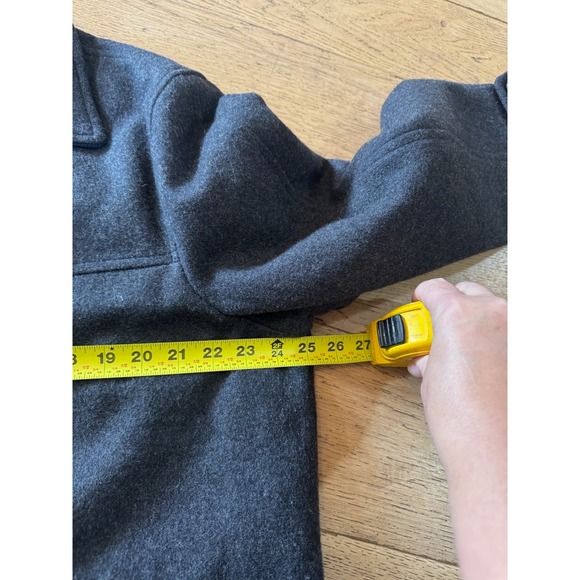 Cezani Mens Gray Wool Blend Topcoat Overcoat Business Casual Jacket - Picture 11 of 11